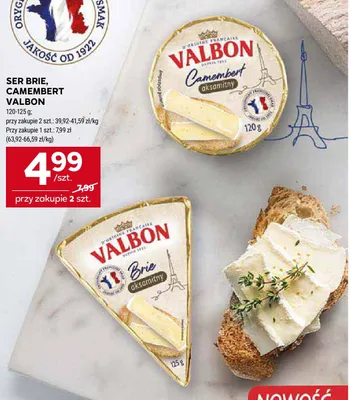 Ser Camembert Valbon aksamitny promocja w Stokrotka