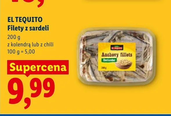 Filety z sardeli El Tequito promocja w Lidl