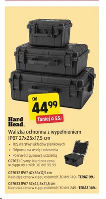 Walizka ochronna z wypełnieniem IP67 27x25x17,5 cm Hard Head promocja w Jula