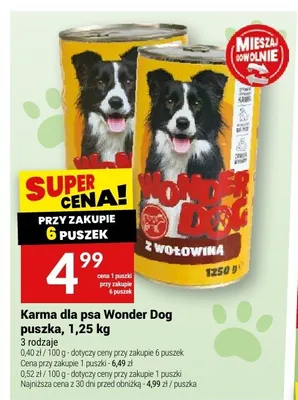 Karma dla psa Wonder Dog puszka promocja w Twój Market