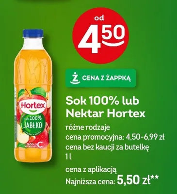 Sok 100% jabłko promocja w Żabka