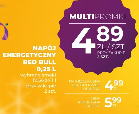 Napój energetyczny Red Bull 0,25L wybrane smaki promocja w Duży Ben