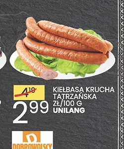 Kiełbasa Krucha Tatrzańska Dobrowolscy promocja w Wafelek