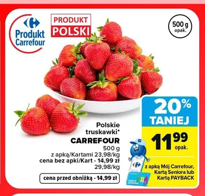 Truskawki polskie Carrefour promocja w Carrefour Market