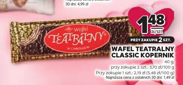 Wafel teatralny Classic Kopernik promocja w Stokrotka