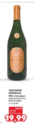 Wino musujące Voscarini Prosecco białe półwytrawne promocja w Kaufland