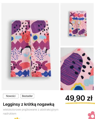 Legginsy z krótką nogawką Coccodrillo promocja w Coccodrillo