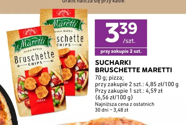 Sucharki Bruschette Maretti Pizza promocja w Stokrotka
