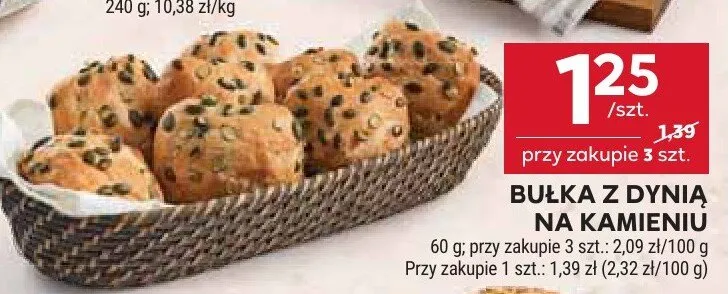 Bułka z dynią na kamieniu promocja w Stokrotka