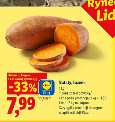Bataty luzem promocja w Lidl