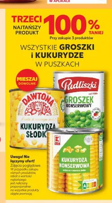 Groszek konserwowy Pudliszki promocja w Kaufland