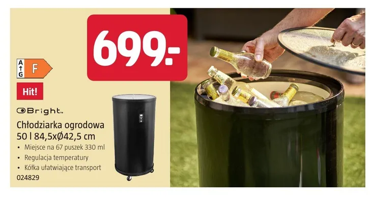 Chłodziarka ogrodowa Bright 50 l promocja w Jula