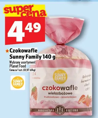 Czokowafle sunny family 140g promocja w TOPAZ