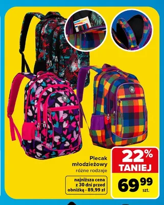 Plecak młodzieżowy promocja w Carrefour