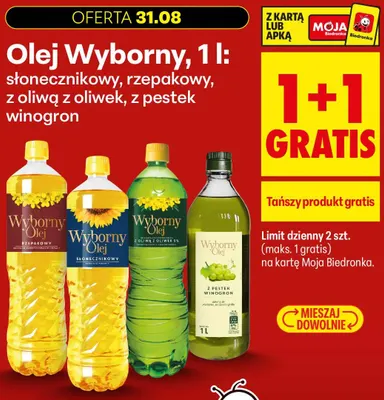 Olej z oliwą z oliwek Wyborny promocja w Biedronka
