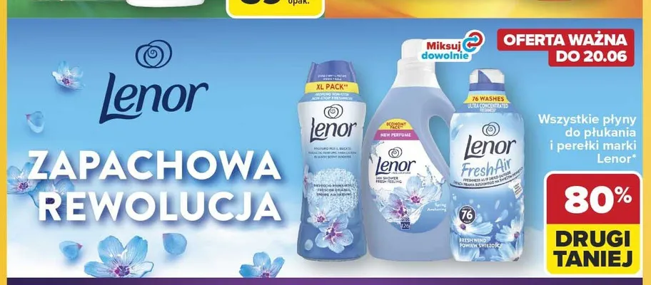 Perełki zapachowe do prania Lenor promocja w Carrefour