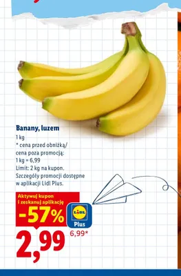 Banany luzem promocja w Lidl