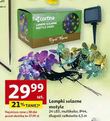 Lampki solarne motyle promocja w Auchan
