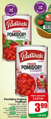 Pomidory krojone Pudliszki z bazylią promocja w Dino