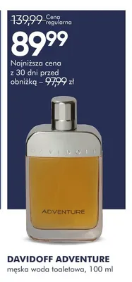 Woda toaletowa męska Davidoff Adventure promocja w Super-Pharm