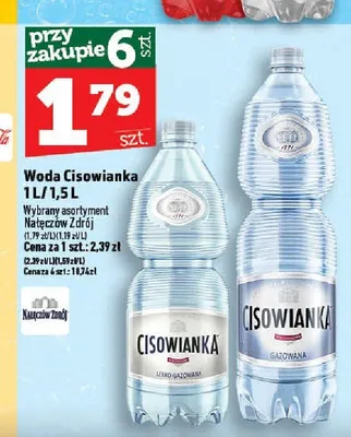 Woda Cisowianka lekko gazowana promocja w TOPAZ