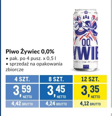 Piwo bezalkoholowe Żywiec promocja w Makro