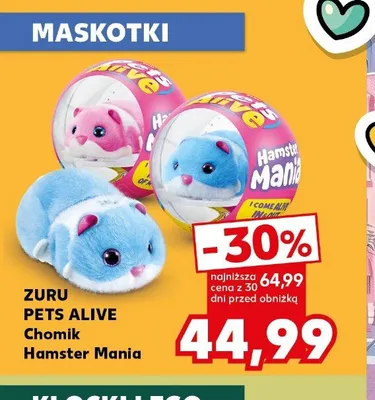 Chomik ZURU PETS ALIVE Hamster Mania promocja w Kaufland