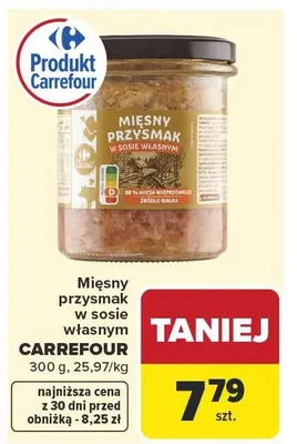 Mięsny przysmak w sosie własnym promocja w Carrefour