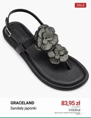 Sandały japonki Graceland promocja w Deichmann