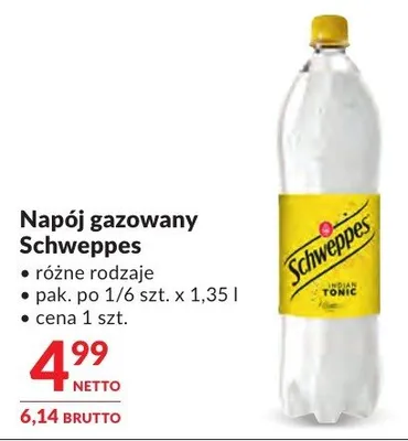 Napój gazowany Schweppes promocja w Makro