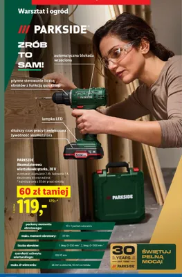 Akumulatorowa wiertarkowkrętarka Parkside promocja w Lidl