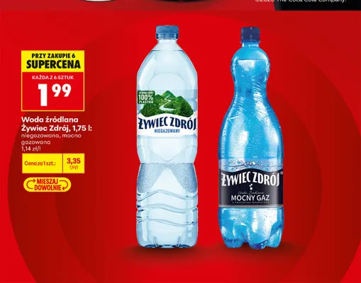 Woda źródlana Żywiec Zdrój niegazowana promocja w Biedronka