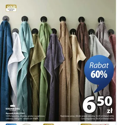Ręcznik Karlstad 40x60 cm Kronborg promocja w Jysk