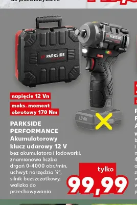 Akumulatorowy klucz udarowy 12V Parkside Performance promocja w Kaufland