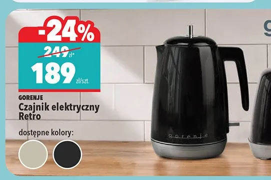 Czajnik elektryczny Gorenje Retro promocja w Biedronka
