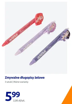 Zmywalne długopisy żelowe 3-pak HUNTR/X promocja w Action