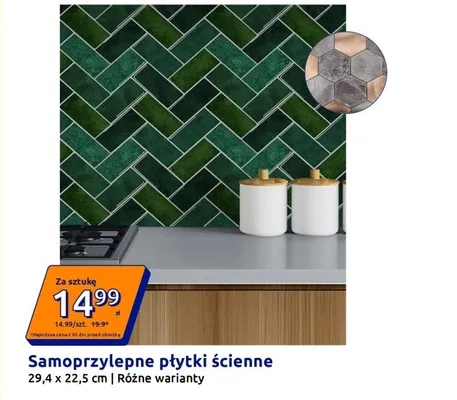Samoprzylepne płytki ścienne promocja w Action