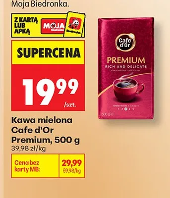 Kawa mielona Cafe d'Or Premium promocja w Biedronka