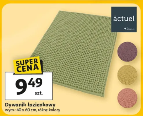 Dywanik łazienkowy, różne kolory promocja w Auchan