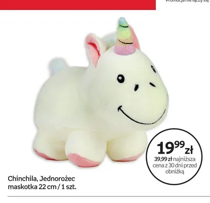 Maskotka Jednorożec Chinchila 22 cm promocja w Empik