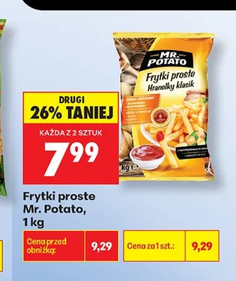 Frytki proste Mr. Potato promocja w Biedronka