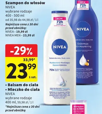 Mleczko do ciała Nivea Rich Nourishing promocja w Intermarche