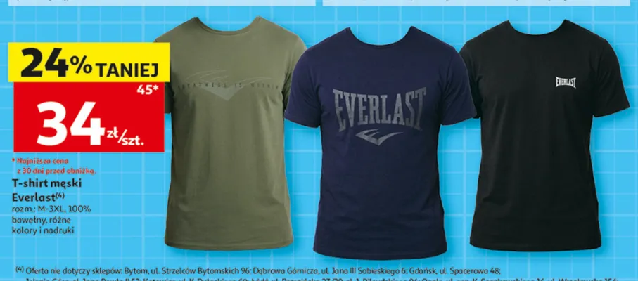 T-shirt męski Everlast promocja w Auchan
