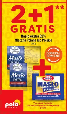 Masło ekstra 82% Mleczna Polana promocja w POLOmarket