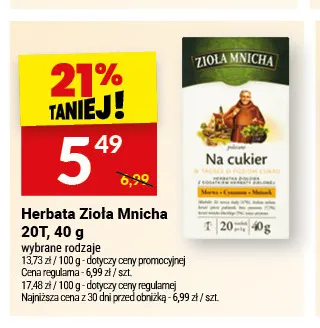 Herbata Zioła Mnicha promocja w Twój Market