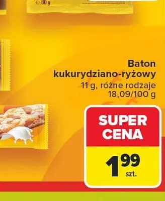 Baton kukurydziano-ryżowy Sonko Milk Bar promocja w Carrefour