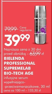 Infuzyjne serum wypełniająco-przeciwzmarszczkowe Bielenda Professional Supremelab Bio-Tech Age 30ml promocja w Super-Pharm