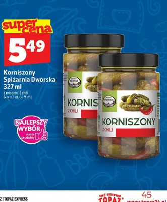 Korniszony z chili Spiżarnia Dworska promocja w TOPAZ