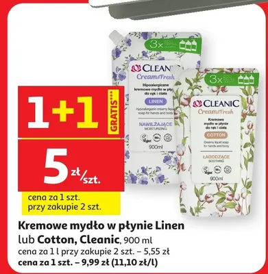 Kremowe mydło w płynie Cotton promocja w Auchan