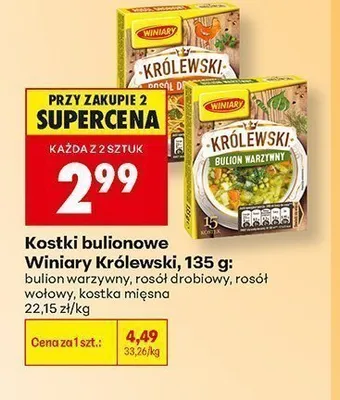 Kostki bulionowe rosół wołowy Winiary Królewski promocja w Biedronka